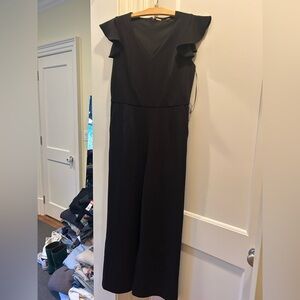 T Tahari Black Jumpsuit with Ruffle Sleeves